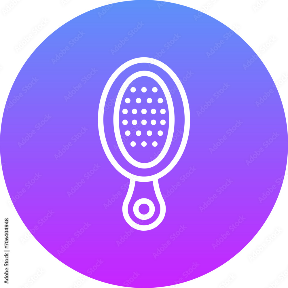 Canvas Prints Hair Brush Icon