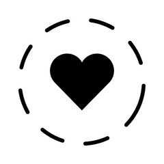 Love, Relationship and Valentine's Day Icons | Heart Filled Silhouette SVG Vector Illustration