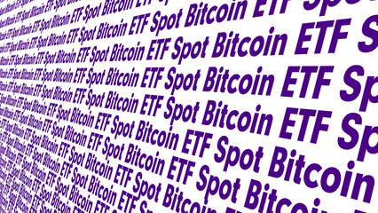 Spot bitcoin etf on white background potential investment strategy for wealth growth in digital asset market offering innovation, returns, and security in financial industry