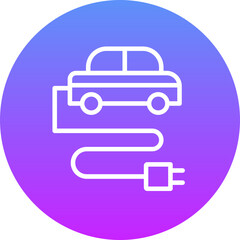 Obraz premium Electric Car Icon