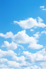 Cobalt sky with white cloud background