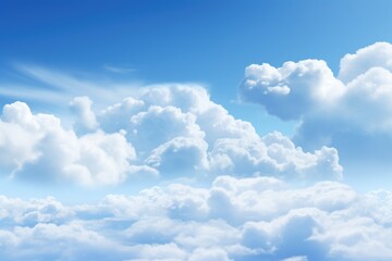 Naklejka na ściany i meble Cobalt sky with white cloud background