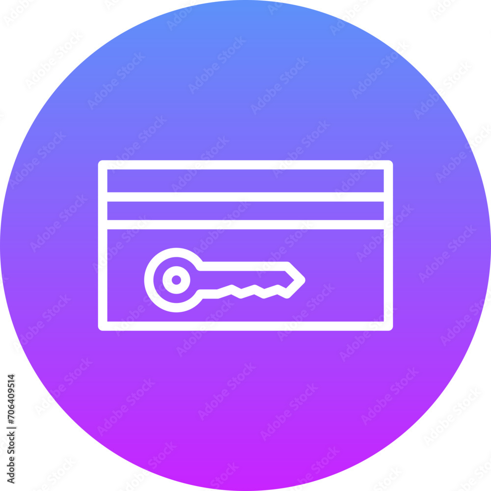 Sticker card key icon