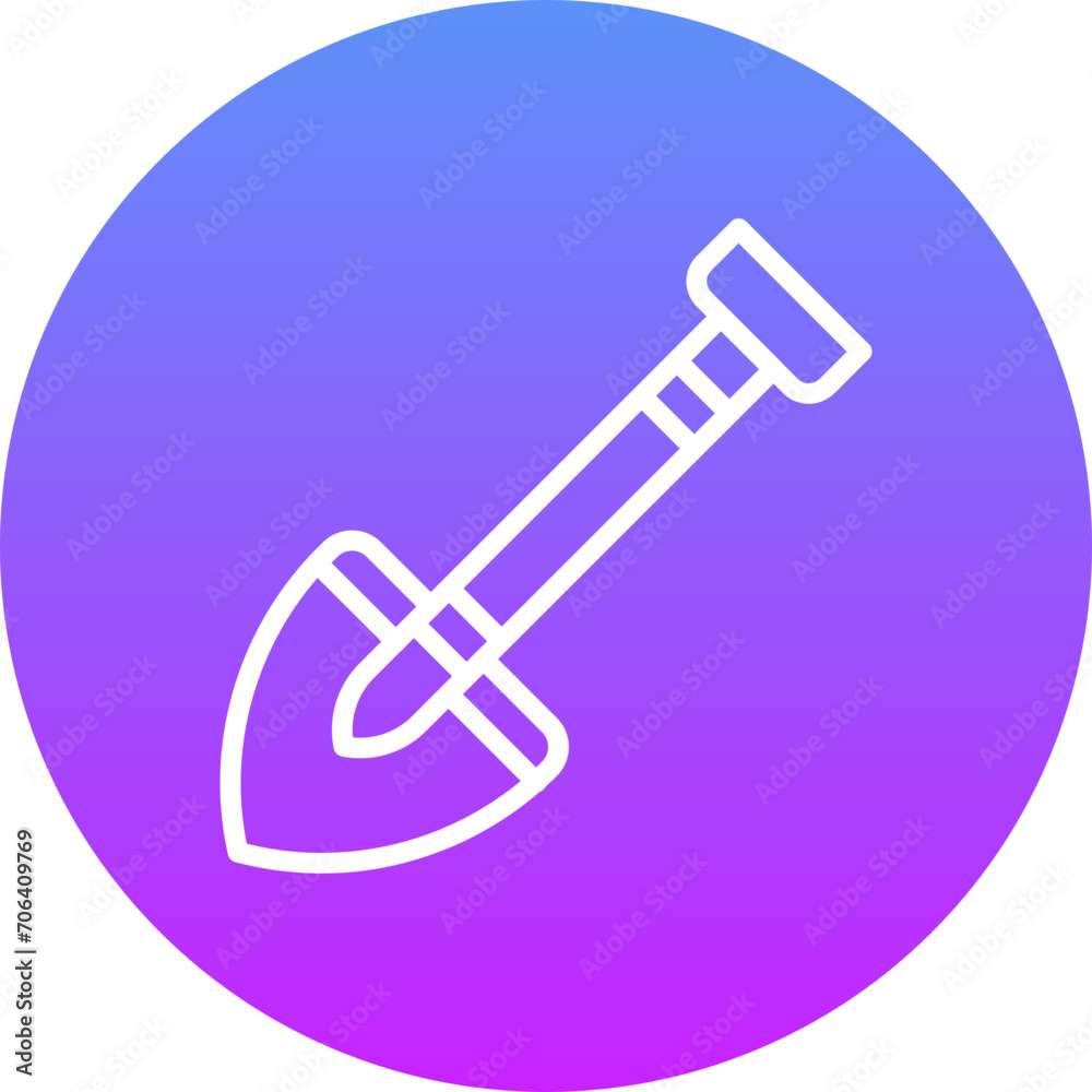 Sticker shovel icon