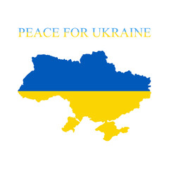 Pray for Ukraine concept illustration with national flag, hand, and map. Ukrainian flag praying concept vector illustration. Pray For peace Stop the war against Ukraine