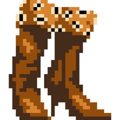 Shoe cartoon icon in pixel style