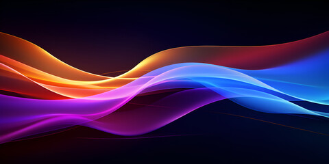Blurry glowing wave and neon lines abstract 3d wallpaper background  .Blurry glowing wave and neon lines abstract 3d wallpaper background  .