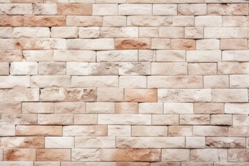 Cream and coral brick wall concrete or stone texture