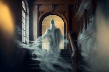 surrealism ghost - obrazy, fototapety, plakaty