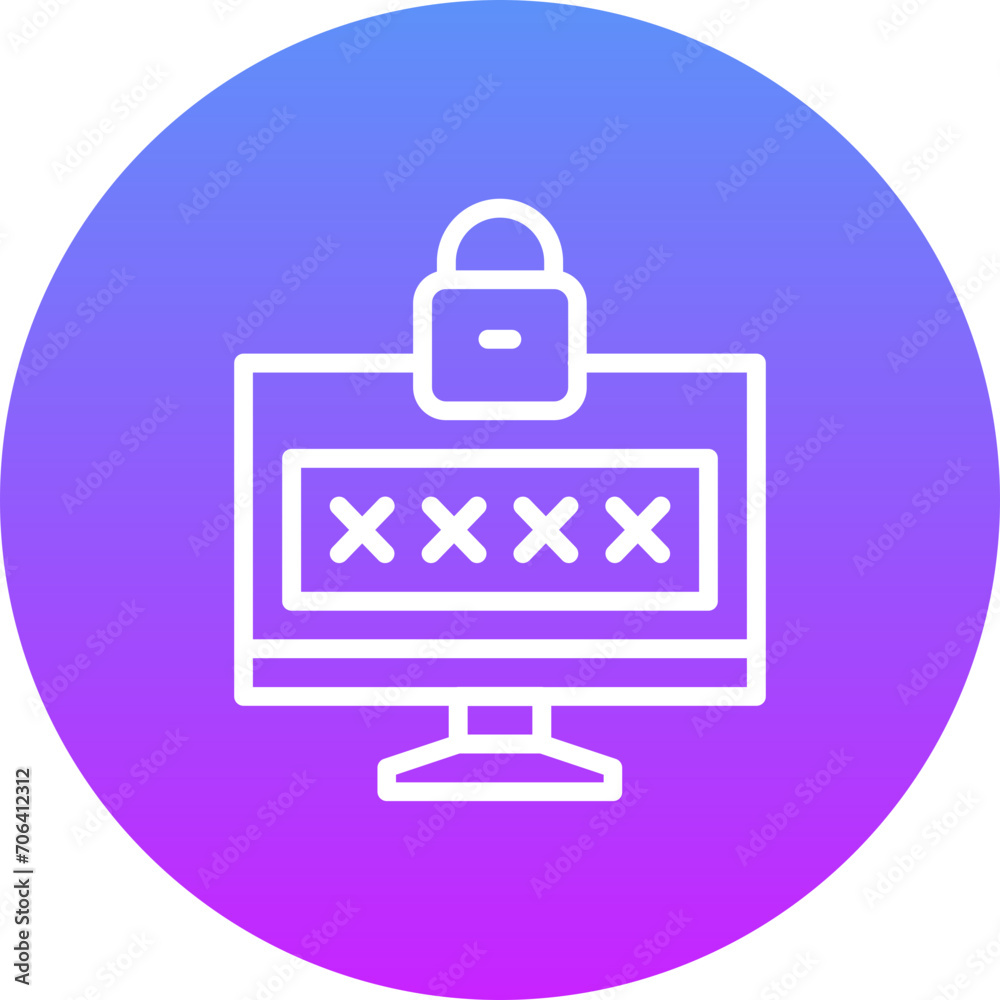 Sticker Password Icon