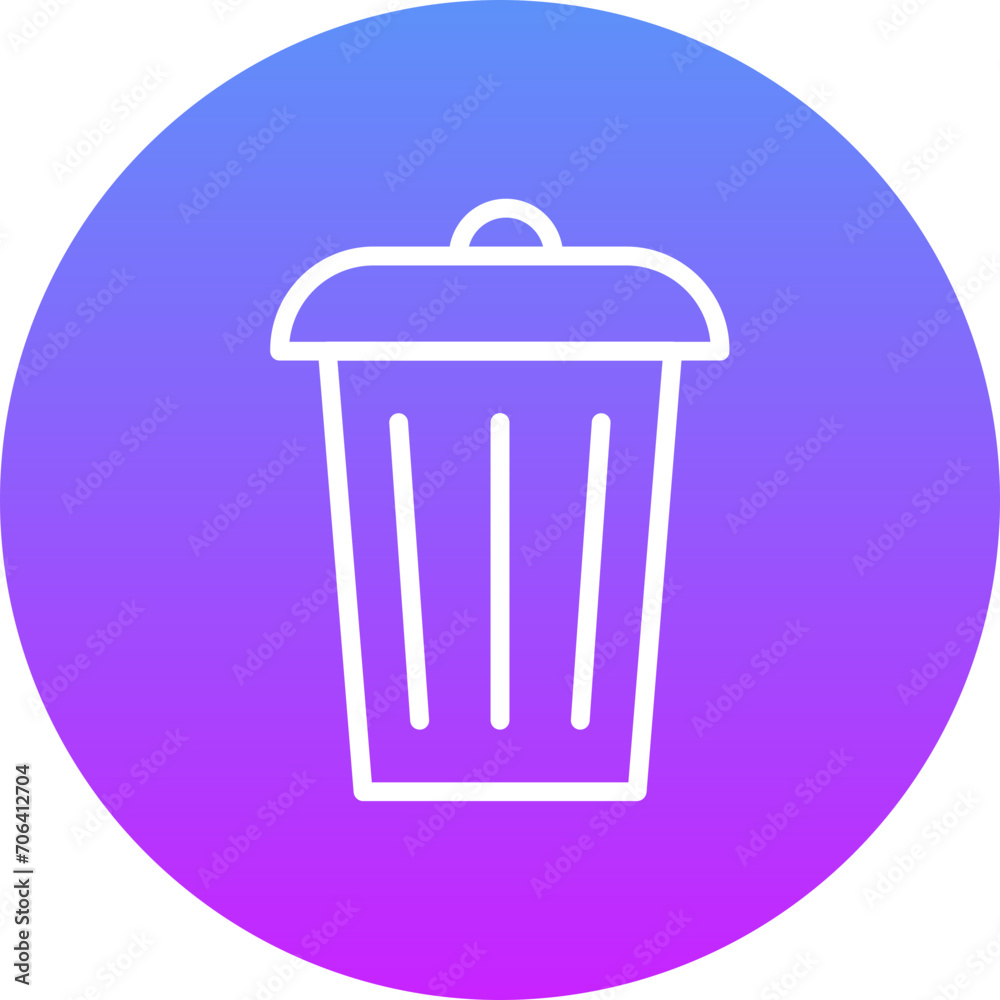 Poster Trash Can Icon