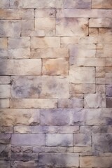 Cream and lilac brick wall concrete or stone texture