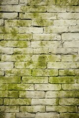 Cream and electric green brick wall concrete or stone texture