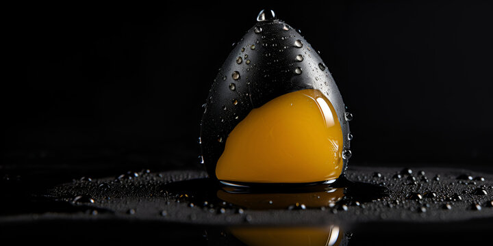 An orange is falling into the water and it is falling into the air. Dip Background Image .
