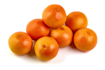 Red grapefruits, isolated on white background
