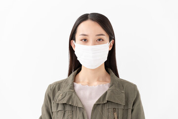 マスクをした女性