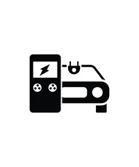 electric car icon, vector best flat icon.