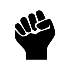 Empowerment icon. Simple solid style. Hand fist, empower, strength, power concept. Glyph vector illustration isolated on white background