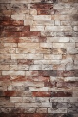 Cream and mahogany brick wall concrete or stone texture