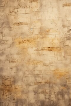 Cream and gold brick wall concrete or stone texture 