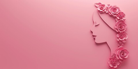 Creative minimalistic design for international women's day on the 8th of march.Women's day symbol