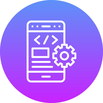 Mobile Coding Icon