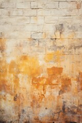 Cream and marigold brick wall concrete or stone texture