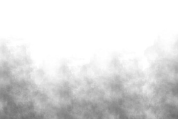 Fog clouds or smoke illustration isolated on transparent or white background. PNG