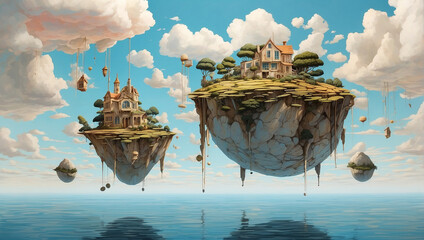 House in sky HD image download