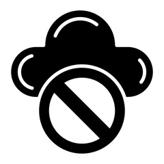Cloud Inaccessible Icon of Web Hosting iconset.