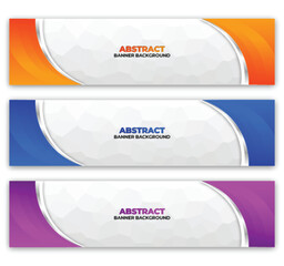 Abstract Gradient Banner Template Design Collection