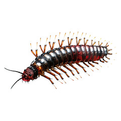 Fototapeta premium Centipede isolated on transparent background