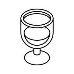 Have a look at this amazing icon of drink glass, wine glass vector design in isometric style