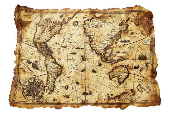 Treasure Map isolated on transparent background