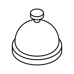 An isometric icon of food cloche in modern style, easy to use and download