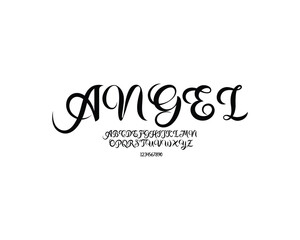 Angel Font, font, letters, numbers