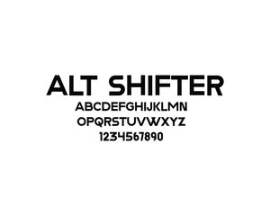 Alt Shifter Font, font, letters, numbers