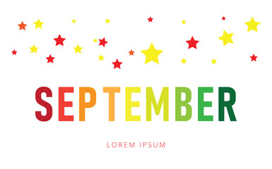 September stylist banner. Vector illustration