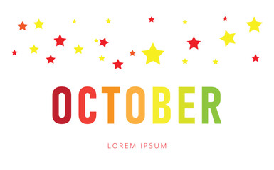 October stylist banner. Vector illustration