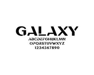 Galaxy Font, font, letters, numbers
