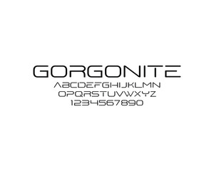 Gorgonite Font, font, letters, number