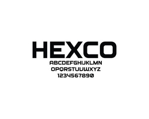 Hexco Font, font, letters, number