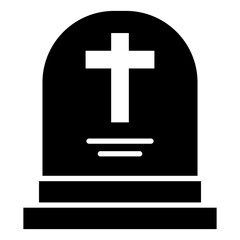 Obraz premium Gravestone Icon of Funeral iconset.
