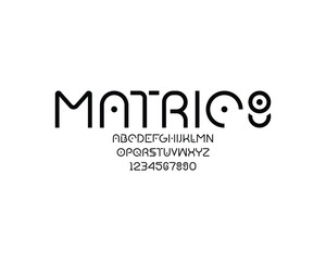 Matric8 Font, font, letters, number