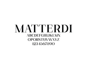 Matterdi Font, font, letters, number