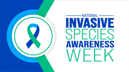 February is National Invasive Species Awareness Week background template. Holiday concept. background, banner, placard, card, and poster design template with text inscription and standard color.