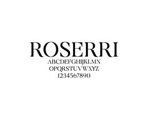 Roserri Font, font, letters, number