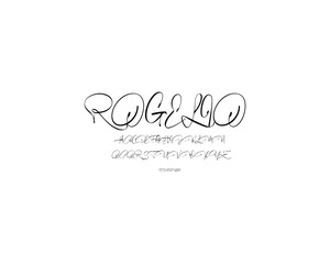Rogelio Font, font, letters, number