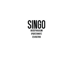 Singo Font, font, letters, number