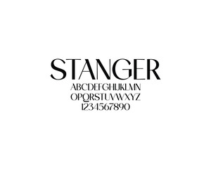 Stanger Font, font, letters, number